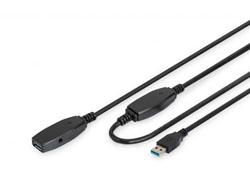 DIGITUS Aktives USB 3.0 Verlangerungskabel, 10 m USB kabelis