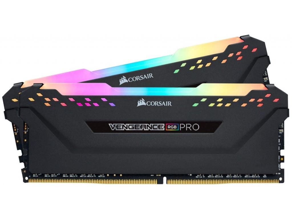 Corsair Vengeance RGB Pro Schwarz 16GB DDR4 Kit 2666-16 K2 operatīvā atmiņa