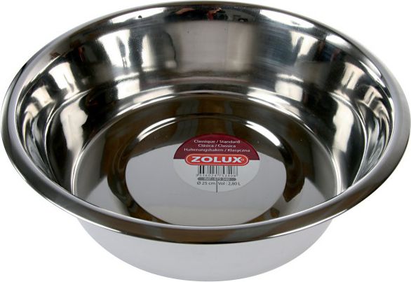 Zolux Miska Inox O 29cm 4 l 28401 (3336024753507) aksesuārs suņiem