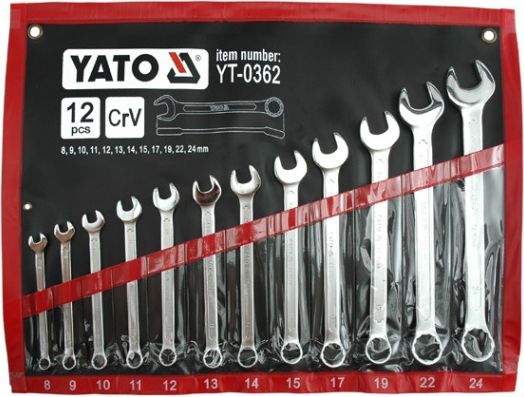 Yato Set of combination wrenches 8-24mm 12pcs. (YT-0362)