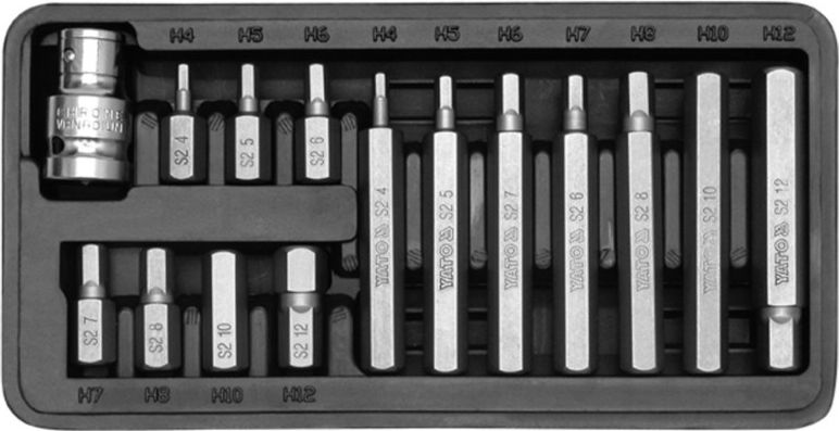 Yato Hex H4-H12 screwdriver bits 15 pcs. (YT-0413)