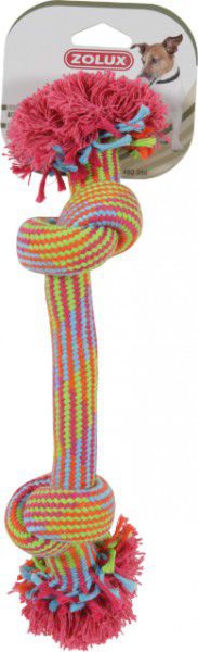 Zolux Rope toy 2 knots colorful aksesuārs suņiem