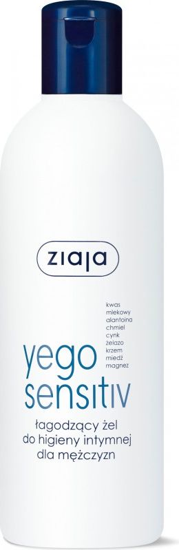 Ziaja Lagodzacy zel do higieny intymnej Yego Sensitiv dla mezczyzn 300ml 5901887038252 (5901887038252) kosmētika ķermenim