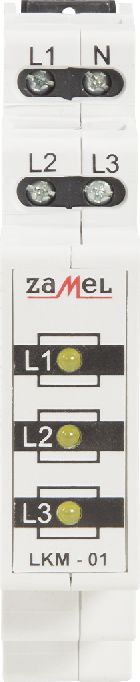 Zamel Wskaznik zasilania 230V/400V 3xLED zolte TN LKM-01-30 (EXT10000038) EXT10000038 (5903669021674) apgaismes ķermenis