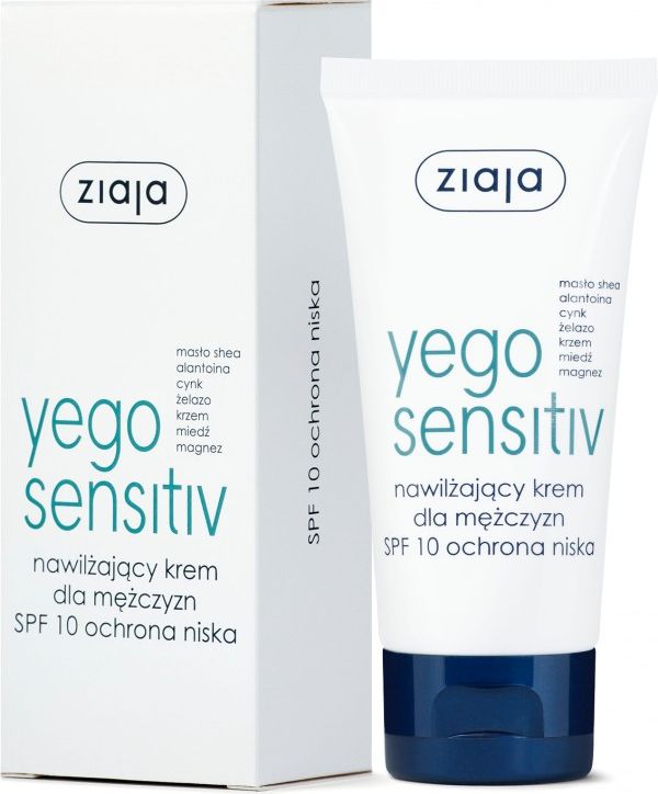 Ziaja Sensitiv moisturizing cream for men SPF 10 low protection 50ml - 5901887038177 kosmētika ķermenim