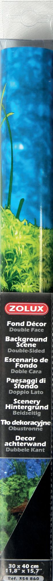 Zolux Tlo akwariowe dwustronne 30 x 40 cm - korzen/czarne 04248 (3336023548609)