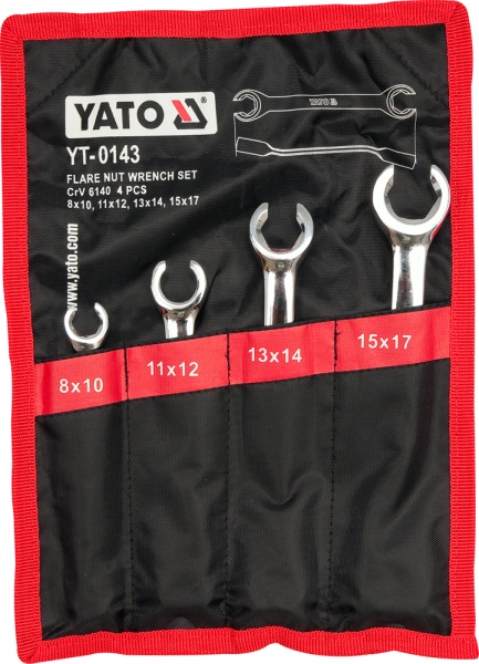 Yato Atslēgu komplekts bremžu caurulēm (4 gab.) YT-0143