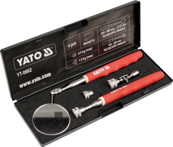 Yato Inspection kit mirror + gripper 4 parts (YT-0662)