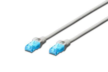 DIGITUS Premium CAT 5e UTP patch cable, Length 2,5m, Color grey kabelis, vads