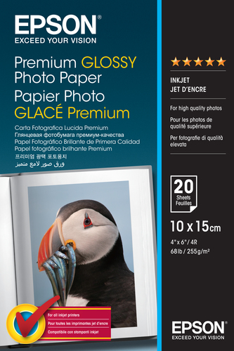 EPSON photopaper glossy premium 10x15 foto papīrs
