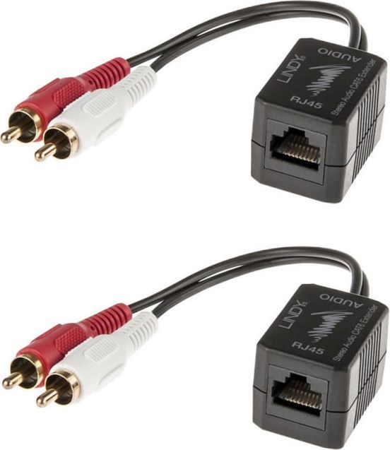 Lindy Stereo Audio Extender Cat.5/6 100m 2x RCA