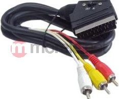 Kabel Gembird SCART - RCA (Cinch) x3 1.8m Melns (CCV519001)