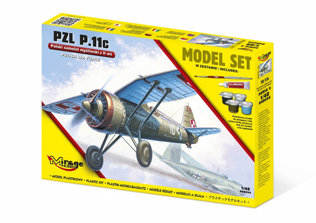 Mirage Plastic model Set Airplane P.11C konstruktors