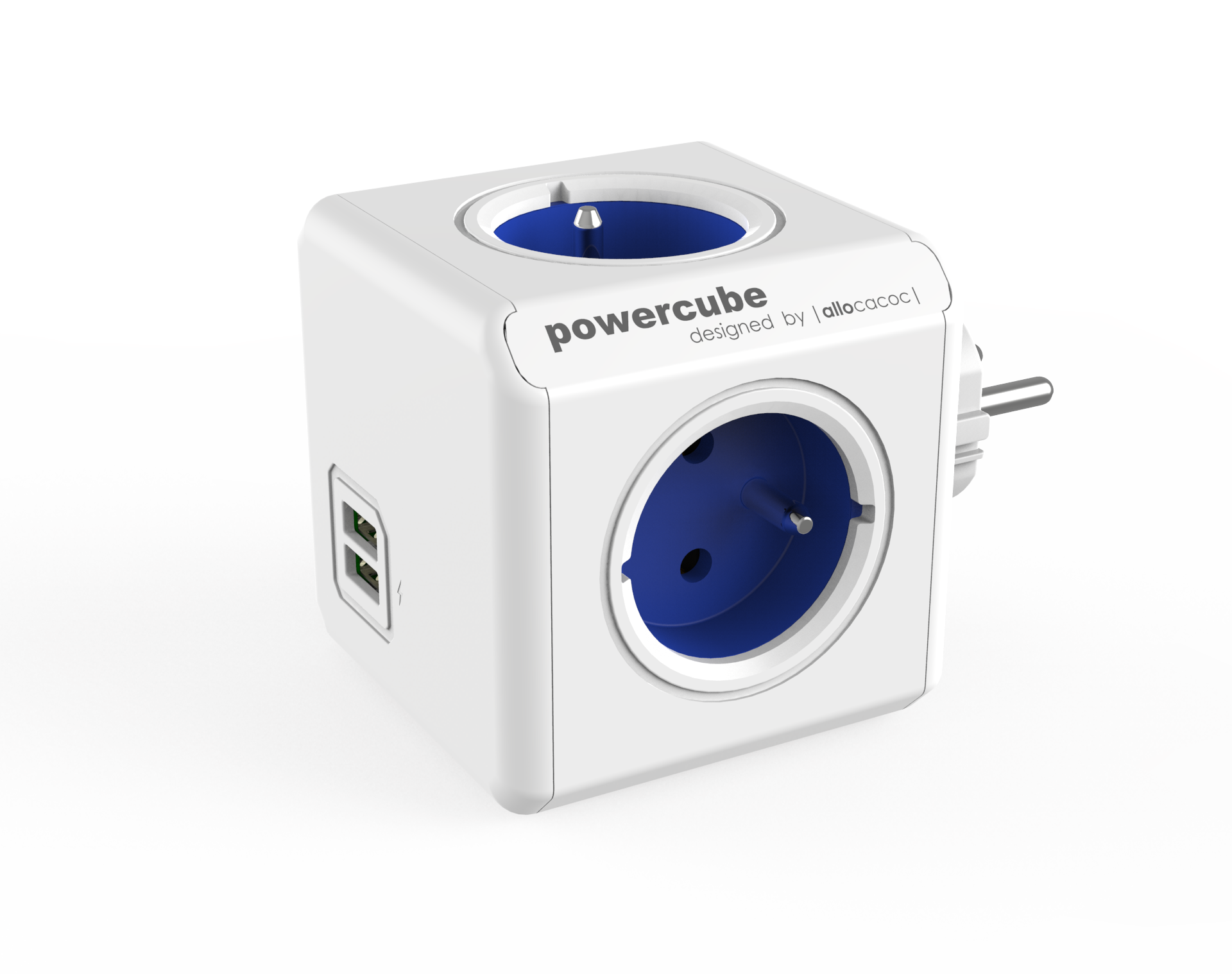 PowerCube Przedluzacz Extended USB 1,5m niebieski (2402BL/FREUPC) 8718444085836 (8718444085836) elektrības pagarinātājs