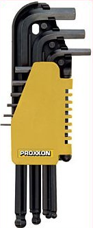 Proxxon Zestaw kluczy imbusowych hex typ L 1,5-10mm z kulka 9szt. (PR23946) PR23946 (4006274239463)