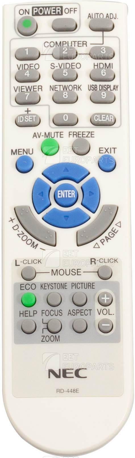 NEC Remote Controller RD-448E  RD-448E pults