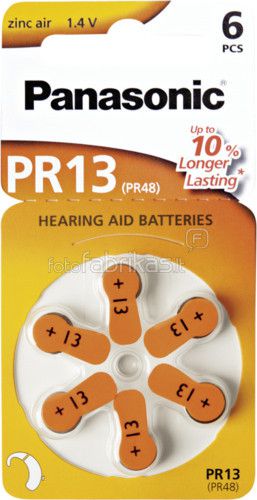 Panasonic PR 13 Zinc Air 6 pcs. Hearing Aid Cells akumulators, baterija portatīvajiem datoriem