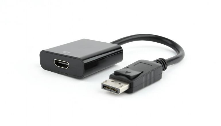 Gembird Displayport male to HDMI female adapter, 10cm, black, blister
