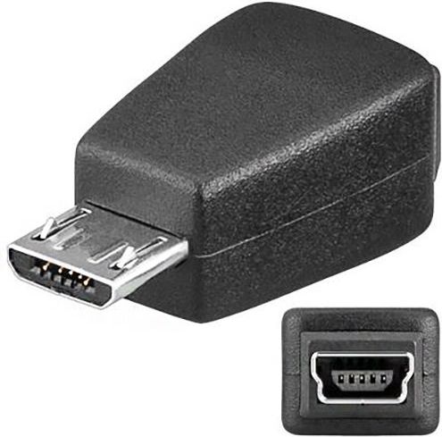 Adapter USB PremiumCord microUSB - miniUSB Czarny  (kur-11) kur-11 (8592220007867)