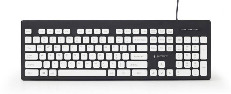 Gembird KB-CH-01 Multimedia ''X-scissors'' keyboard USB, US layout, black klaviatūra