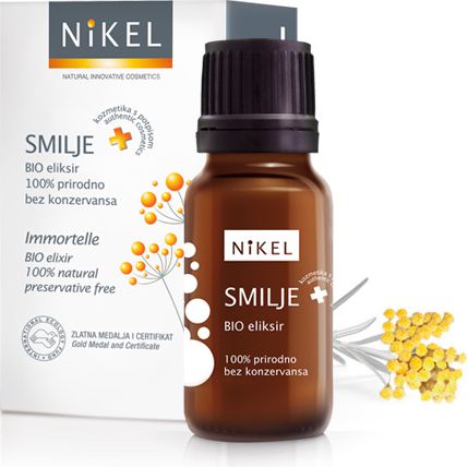 Nikel Antyoksydacyjny eliksir 100% naturalny z wyciagiem z kwiatu Immortelle, 10ml NIK08738 (3859891218738) kosmētika ķermenim