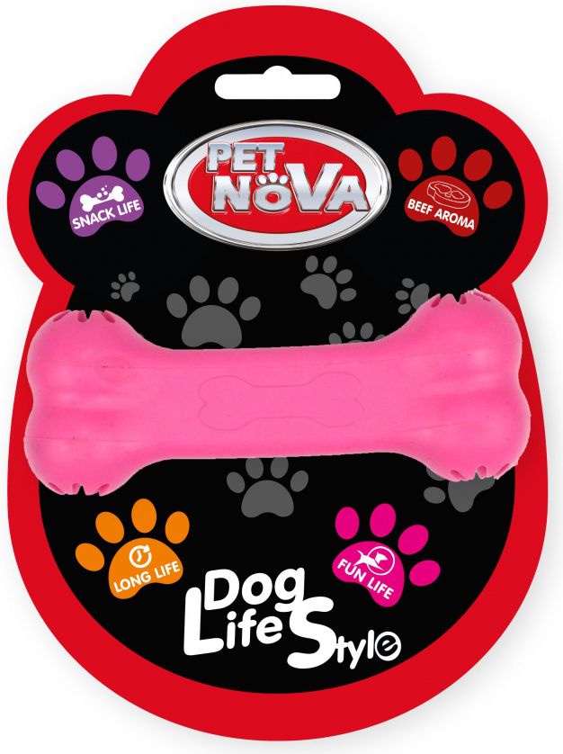 Pet Nova TPR Snackbone Pink 11cm VAT009619 (5904378732233) aksesuārs suņiem