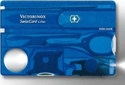 Victorinox SWISSCARD LITE blue transparent nazis