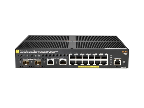 Aruba 2930F 12G PoE+ 2G/2SFP+ - Switch - L3 - managed - 12 x 10/100/1000 (PoE+) Rūteris