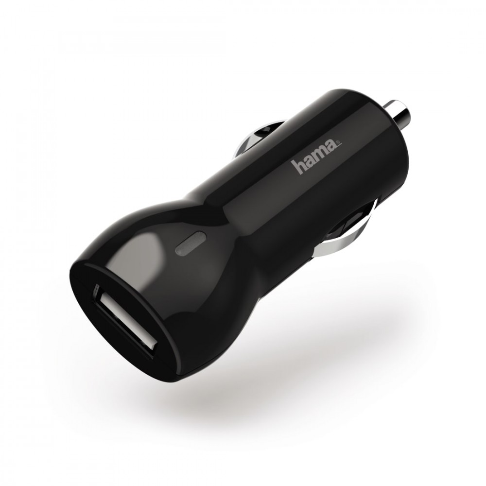 Car Charger USB (2xUSB) 12V 2.4A black iekārtas lādētājs