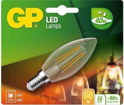 GP Lighting Filament Candle E14 4W (40W)  470 lm apgaismes ķermenis