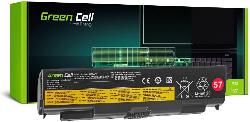 Green Cell for Lenovo ThinkPad T440P T540P W540 W541 L440 akumulators, baterija portatīvajiem datoriem