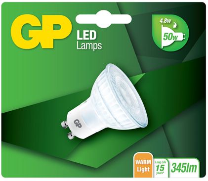 GP Lighting LED Reflector GU10 Glass 4,8W (50W) apgaismes ķermenis