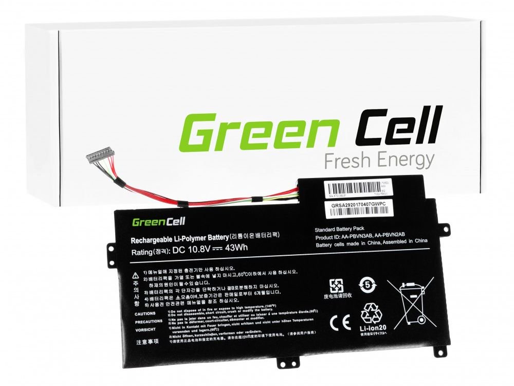 Green Cell AA-PBVN2AB AA-PBVN3AB for Samsung 370R 370R5E NP370R5E NP450R akumulators, baterija portatīvajiem datoriem