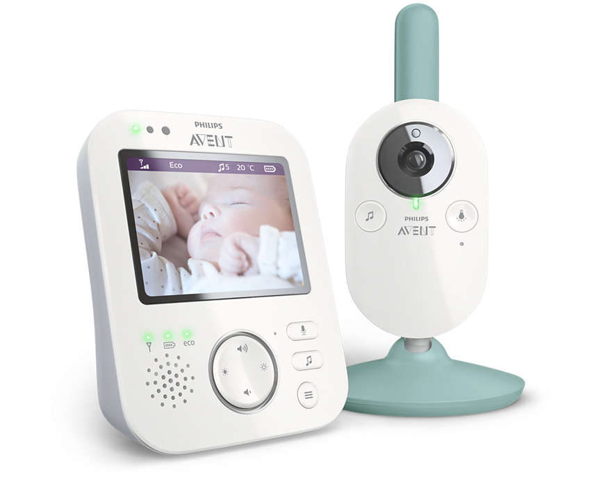 Jaunums! Philips Avent Baby monitor Digitālā video mazuļu uzraudzības ierīce ar 3,5 collu krāsu ekrānu SCD841/26 Mazuļu uzraudzība