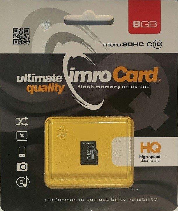 IMRO 10/8G memory card 8 GB MicroSDHC Class 10 atmiņas karte