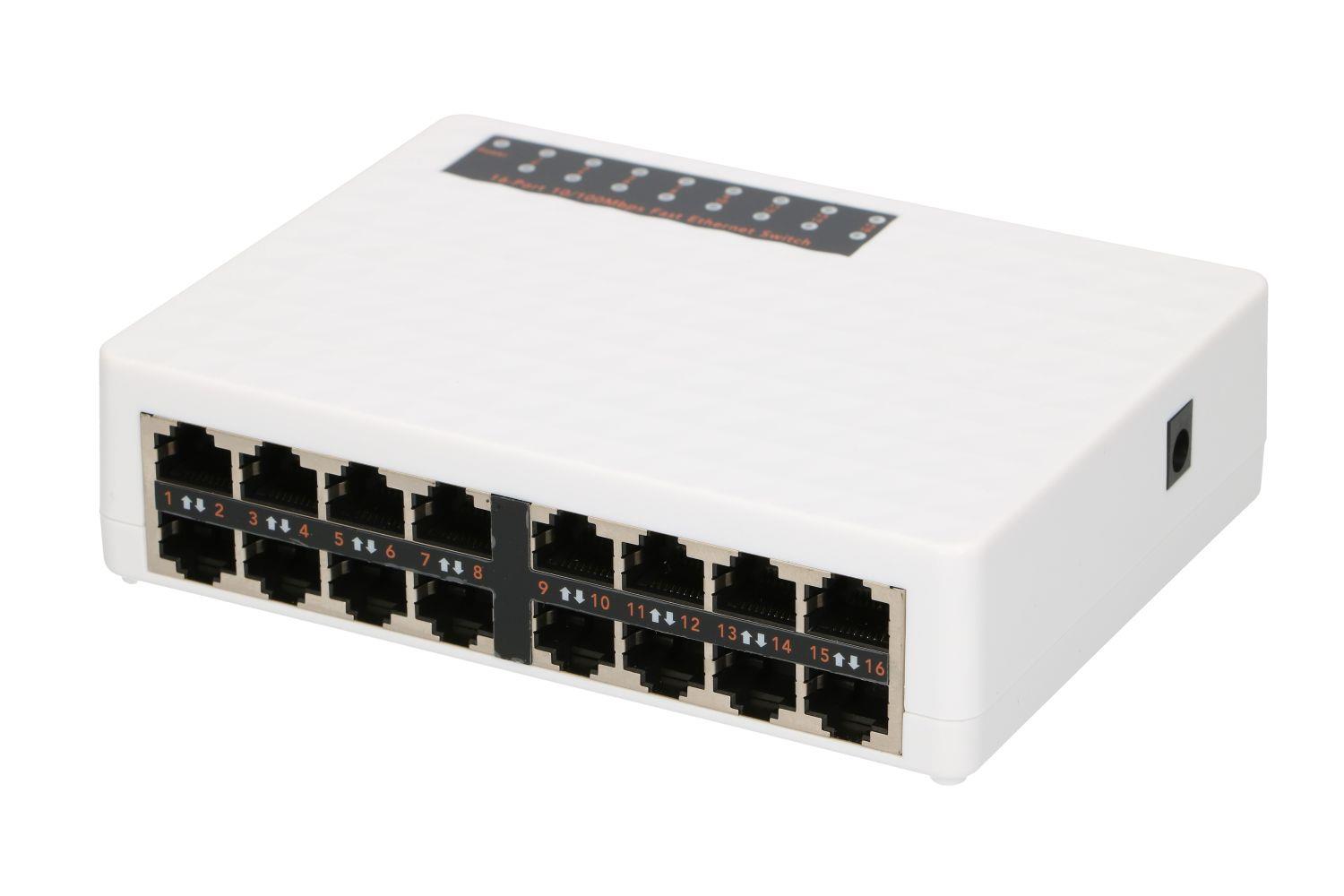 EXTRALINK HEXON 16-port FastEthernet Unmanaged Desktop Switch komutators