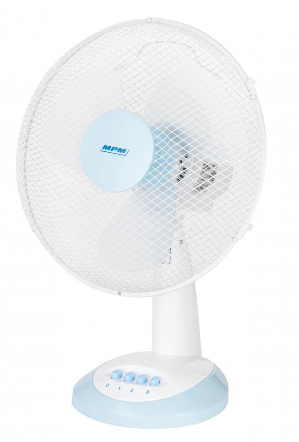 MPM MWP-16 Table Fan, Number of speeds 3, 40 W, Oscillation, Diameter 34.5 cm, White 5901308018269 Klimata iekārta