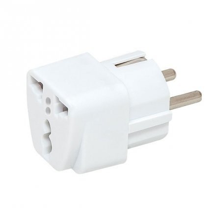 Mocco Tīkla Strāvas ligzdas pāreja no USA / UK -> EU (220V) Balta adapteris