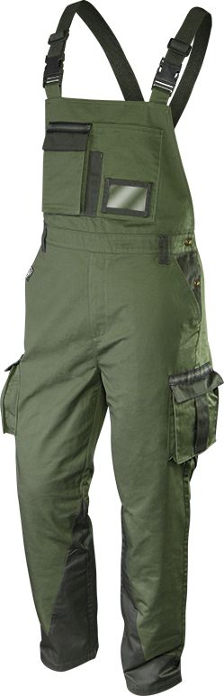 Neo Work bib pants (CAMO olive work bib overalls, size M)