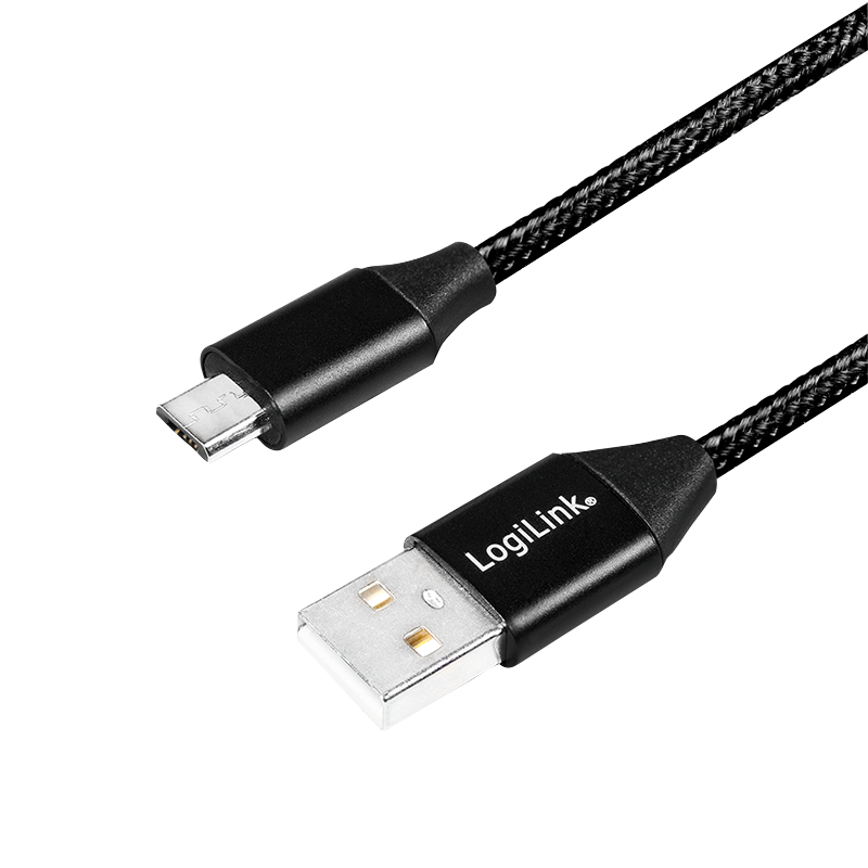 LOGILINK - USB-A 2.0 cable to micro-USB male, 1m USB kabelis