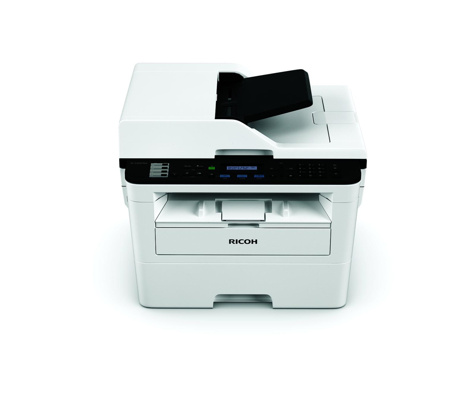 Ricoh SP 230SFNw Laser-Multifunktionsgerat s/w (A4, 4-in-1,Drucker, Kopierer, Scanner, Fax, Duplex, Netzwerk, WLAN) printeris