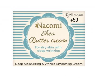 Nacomi Krem z maslem Shea 50+ na noc 50 ml 5901878688053 (5901878688053) kosmētika ķermenim