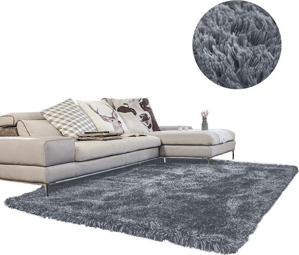 Carpet - Living Room Shaggy 250x300 - Dark Silver