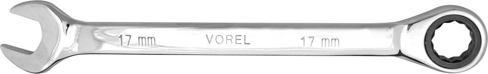 Vorel Klucz plasko-oczkowy z grzechotka 17mm (52658) 52658 (5906083526589)