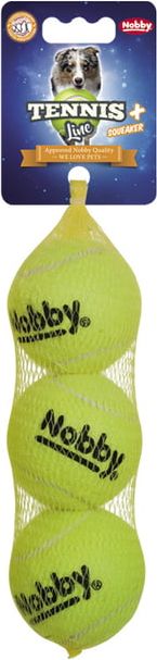 Nobby Pilka Tennis Ball M 6.5cm - 3 Sztuki VAT011358 (4033766604829) aksesuārs suņiem