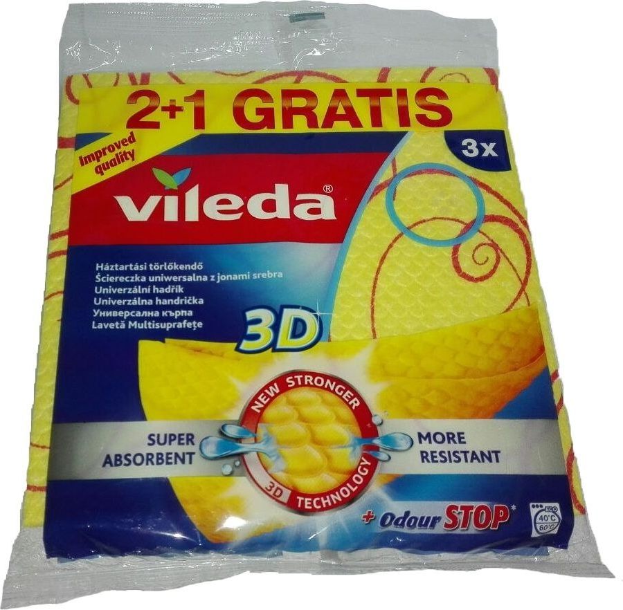 Vileda Sciereczka uniwersalna 2 + 1 Gratis (144828) 000582 (5999501253570) Virtuves piederumi