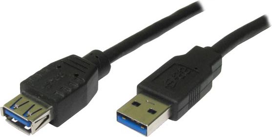 Kabel USB USB-A - USB-A 1.8m, czarny USB kabelis