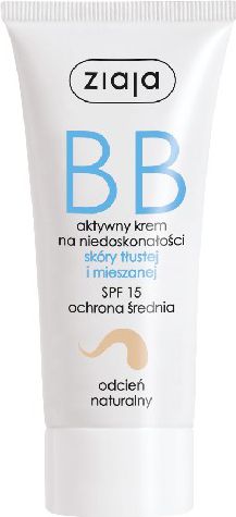 Ziaja Krem BB Do Cery Tlustej i Mieszanej Odcien Naturalny 50 ml 9001222 (5901887030485) tonālais krēms