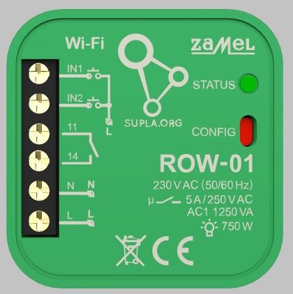 Zamel Odbiornik Wi-Fi Zamel dopuszkowy 1-kanalowydwukierunkowy typ ROW-01 (SPL10000001) SPL10000001 (5903669209867)