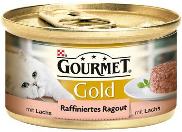 Nestle GOURMET GOLD 85g org.RAGOUT LOSOS VAT006362 (7613035439856) kaķu barība